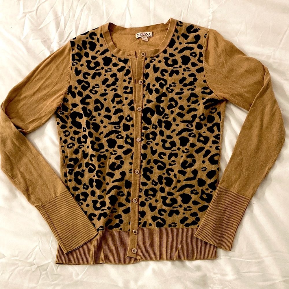 Merona Classic Leopard Print Cardigan 🐆